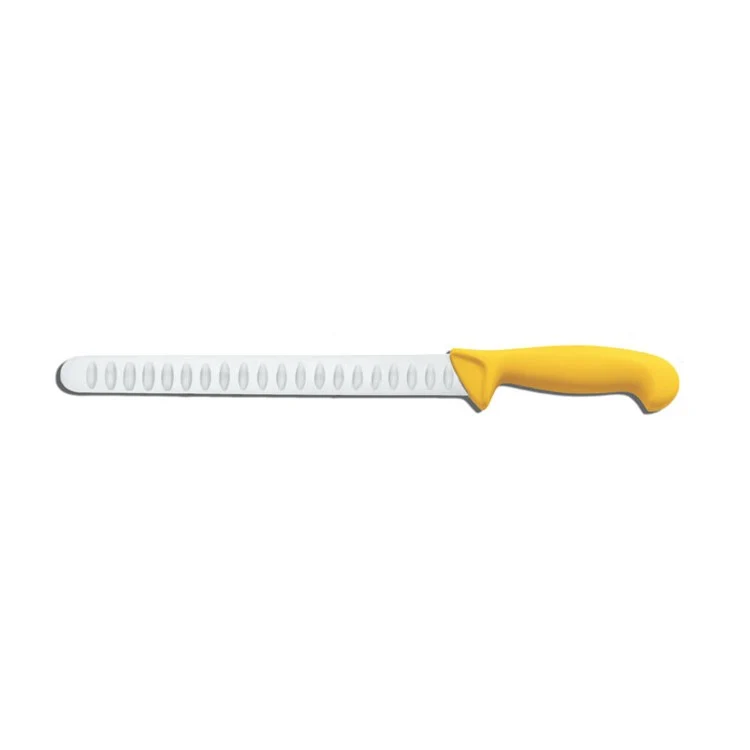 Coltello tridentum new line salmone cm.30 alveolato giallo