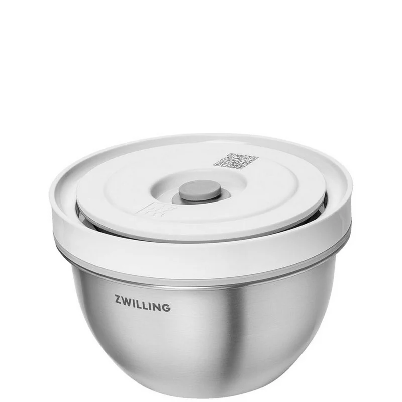 Fresh & Save BOWLS Ciotola sottovuoto - M / 18 cm, Acciaio Inox, Argento