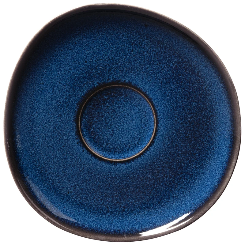 LAVE Piattino per tazza da caffè - Blu, 15,3 x 15,2 cm, terracotta