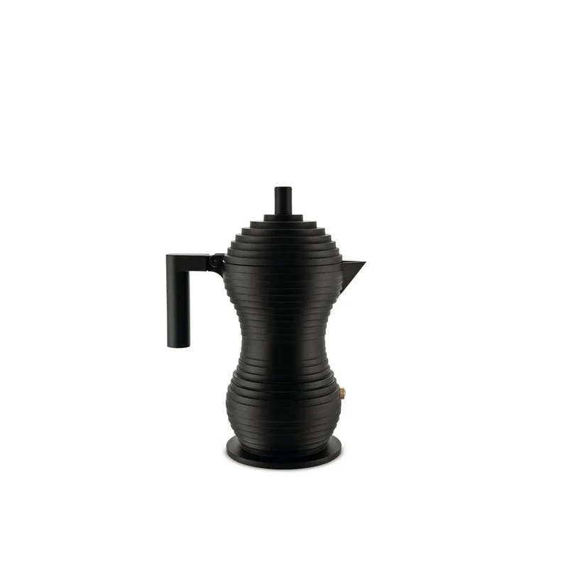 PULCINA Caffettiera espresso in fusione di alluminio - 3 Tazze Nero
