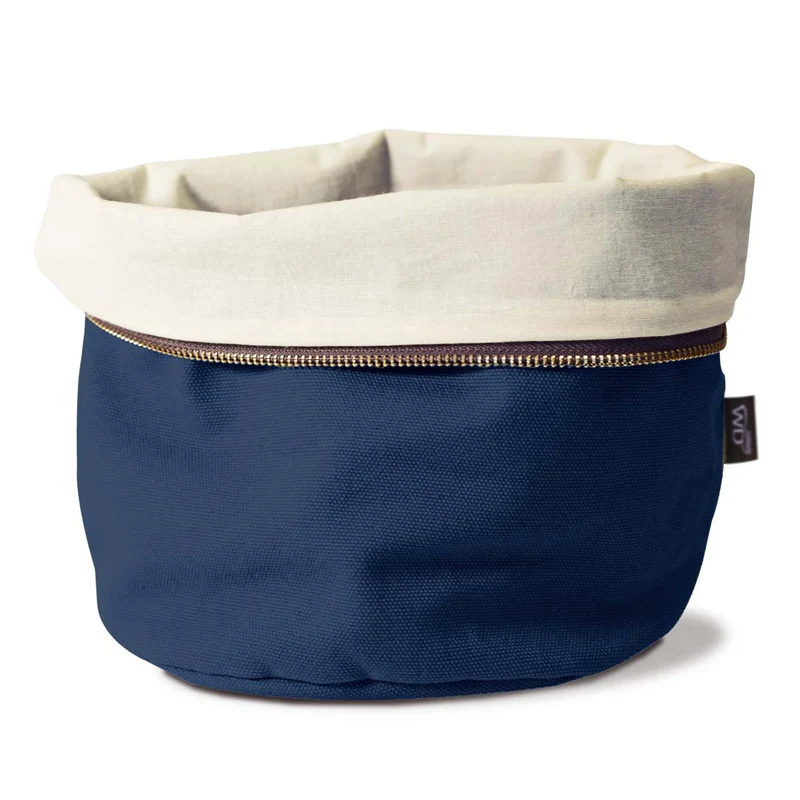 Sacchetto pane riscaldabile - cotone / blu