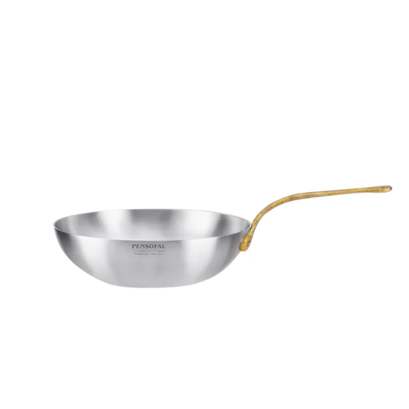 Wok saltapasta 1 manico in fusione di ottone