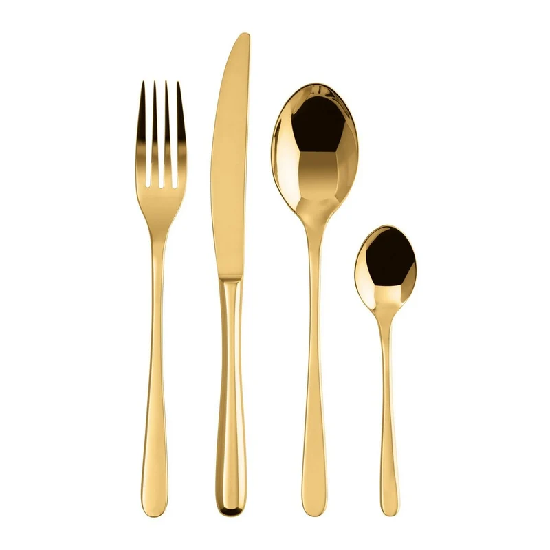 Taste - Servizio tavola 24 posate mirror PVD Gold