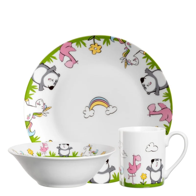 Leonardo Set 3 pezzi per bambini in porcellana - Motivi Animali