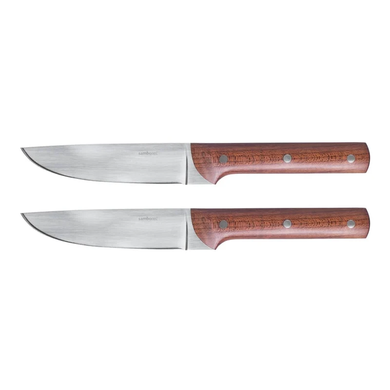 Sambonet Set Coltelli Bistecca Porterhouse Inox Legno