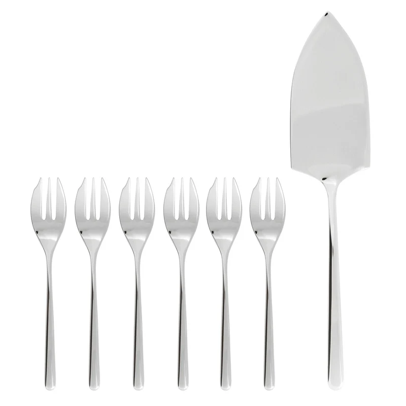 Linear Set 6 forchettine dolce e pala torta