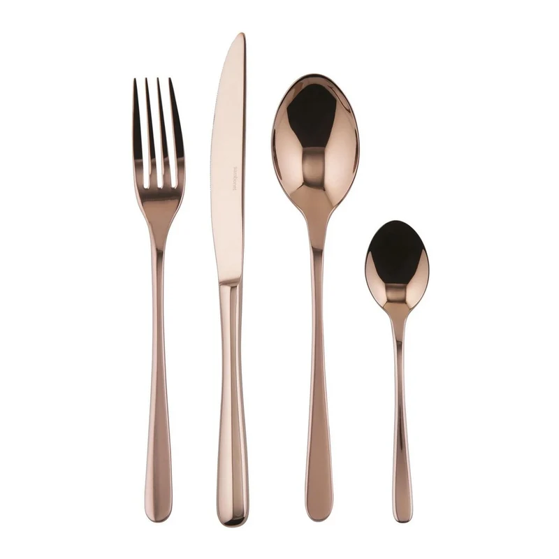 Taste - servizio tavola 24 posate - in acciaio inox - Mirror PVD Copper