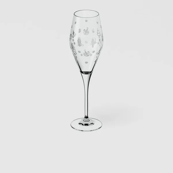 Toy's Delight Bicchiere da champagne/ spumante trasparente, 120 ml - set da 2