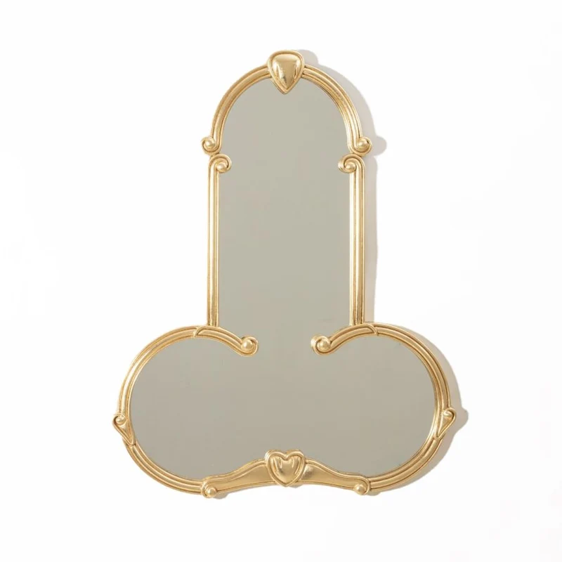 Specchio "Liberty Mirror" Man Con Cornice In Pu E Mdf - Cm.55.7X3X71.8 -
