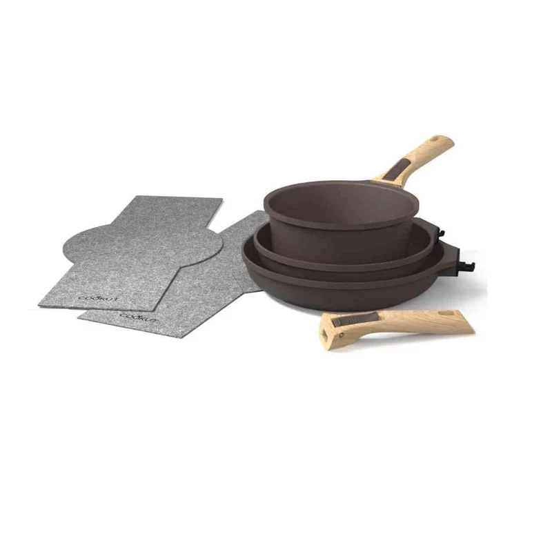 Kit Padelle Manico Rimovibile - Moka