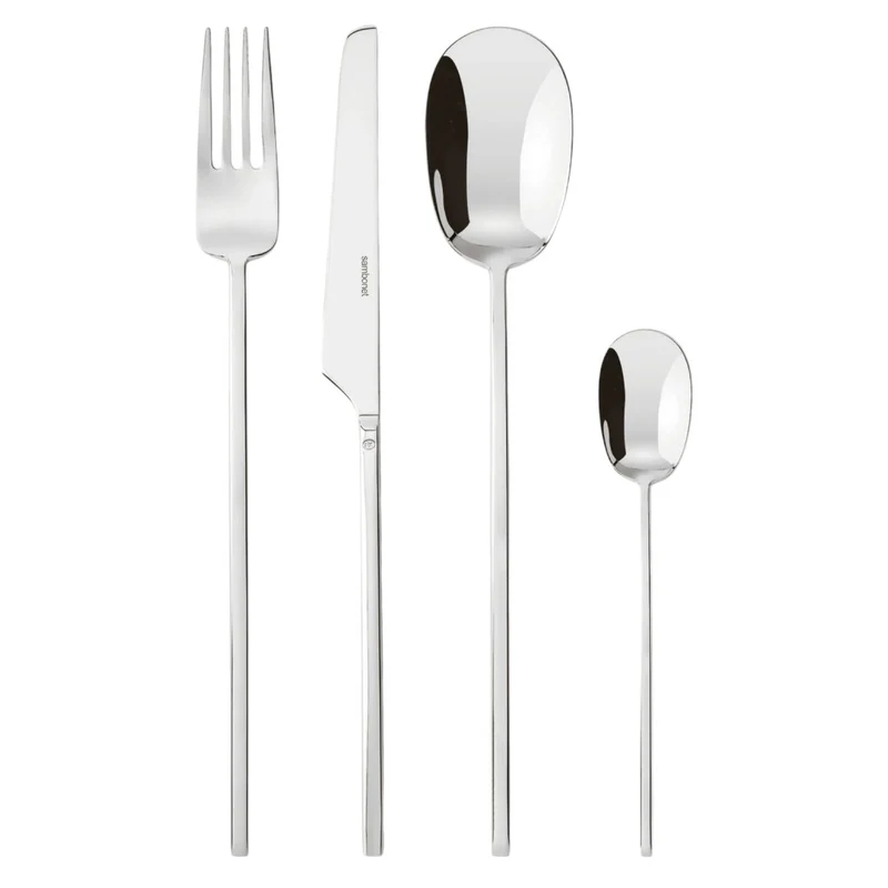 100 - Servizio tavola 24 posate - in acciaio inox
