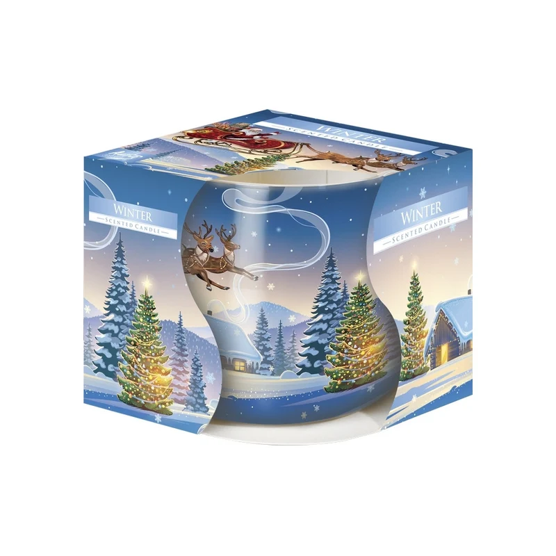 Bispol® Candela Profumata In Vetro c/Disegno Inverno