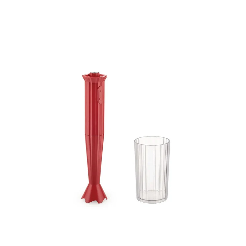 PLISSE' Set frullatore a immersione, spina europea - Rosso