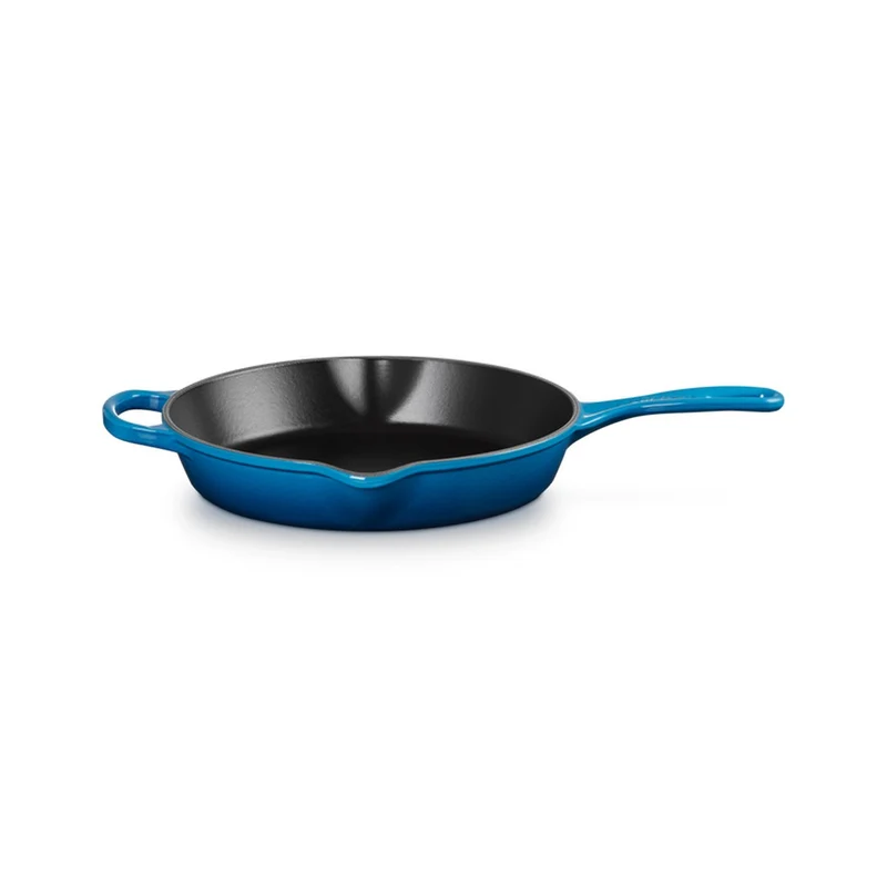 Padella doppio becco Evolution in ghisa vetrificata - AZZURRA - 26 CM