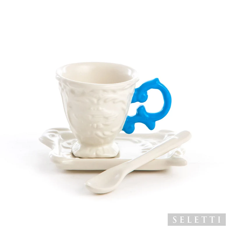 Seletti Set Da Caffe' I-Wares Porcellana Azzurro