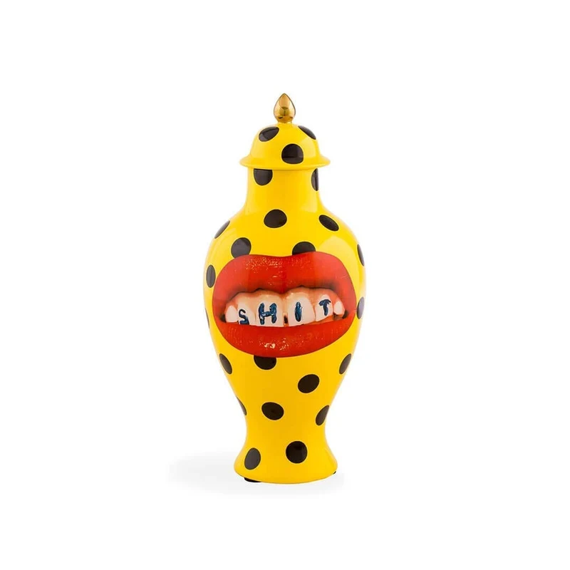 Seletti Toiletpaper Vaso Shit Con Decoro Denti