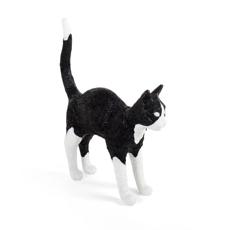 Seletti Lampada In Resina "Jobby The Cat" - Black/White - 15042