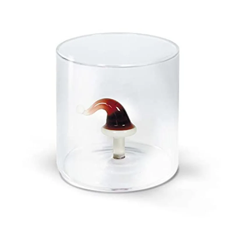 Bicchiere In Vetro Borosilicato Colorato Natale 250 Ml