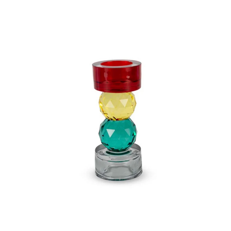Porta candela 6,4x11cm - Vetro Borosilicato / Multicolor