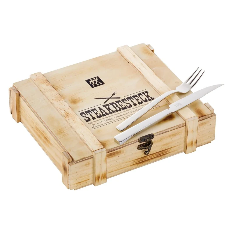 Zwilling Set Posate Da Bistecca 12 Pezzi Coltelli E Forchette Con Contenitore Ac