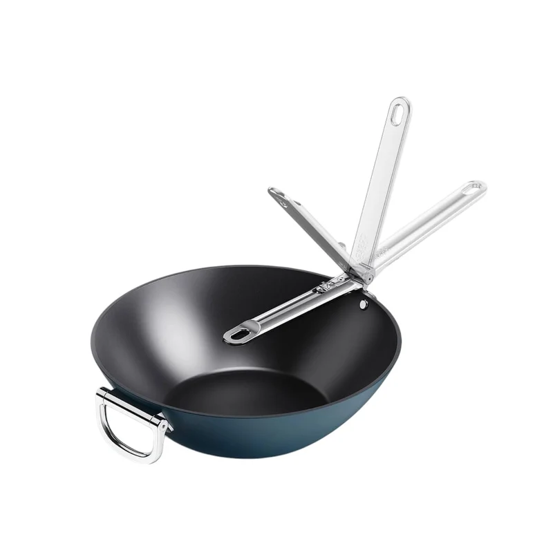 Joseph Joseph Space Wok Antiaderente Con Manico Pieghevole Induzione
