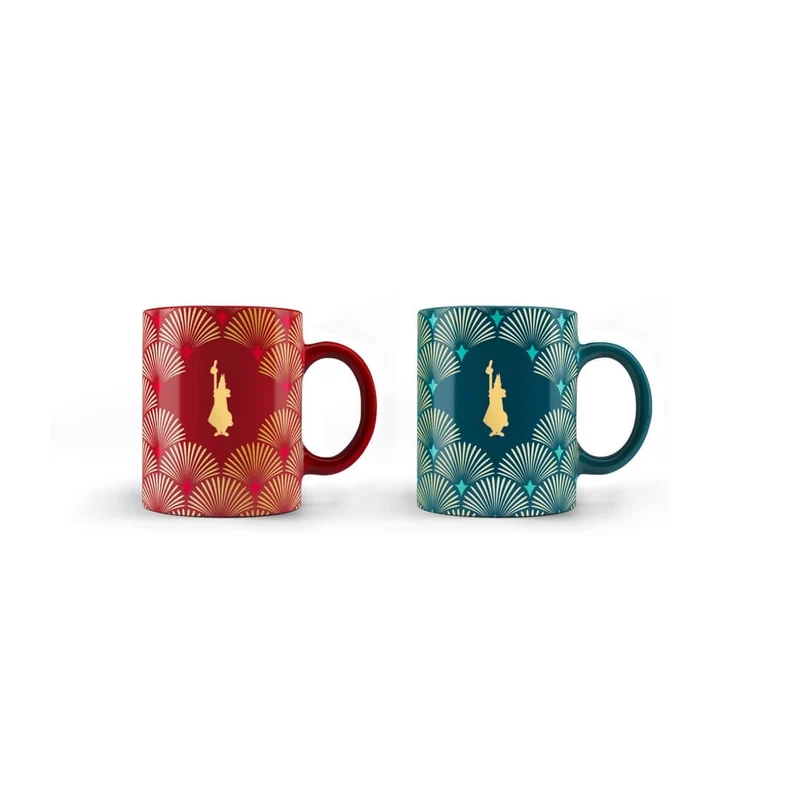 Mugs Tazze Porcellana Rosso Verde