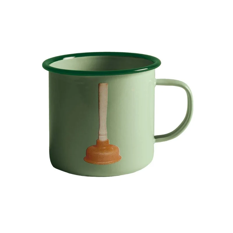 TAZZA IN METALLO SMALTATO "TOILETPAPER" Cm.10 h.9 - STURALAVANDINO