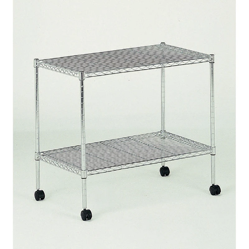 Carrello da Cucina in Acciao con Rotelle 2 Ripiani 75x45x76cm Fumer Iron Sound