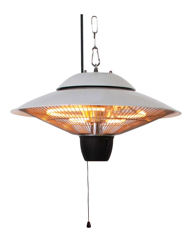 Stufa Elettrica da Soffitto per Esterno 1500W Qlima PEC2015 Silver