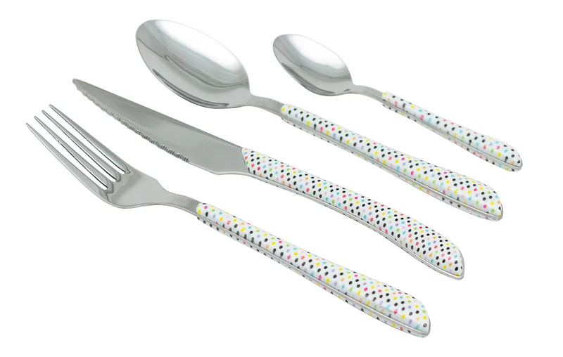 Servizio Set di Posate 24 Pezzi in Acciaio Collection Allegro Bianco