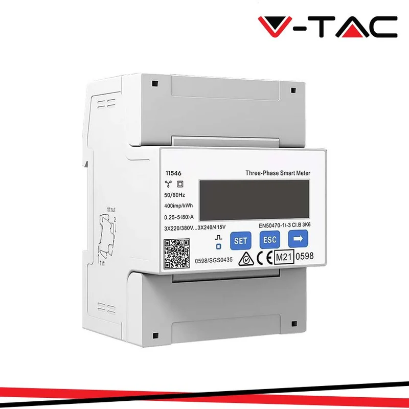 SMART METER 3*230/400V 5( 80 )A RS485 4P MID