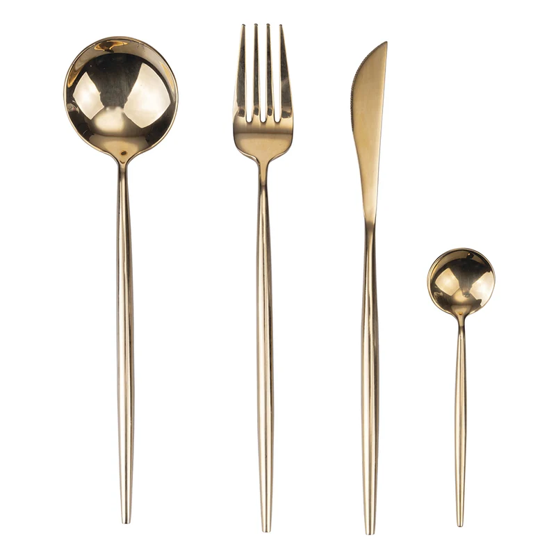 Servizio Set di Posate 24 Pezzi in Acciaio Inox VdE Tivoli 1996 Preciosa Oro