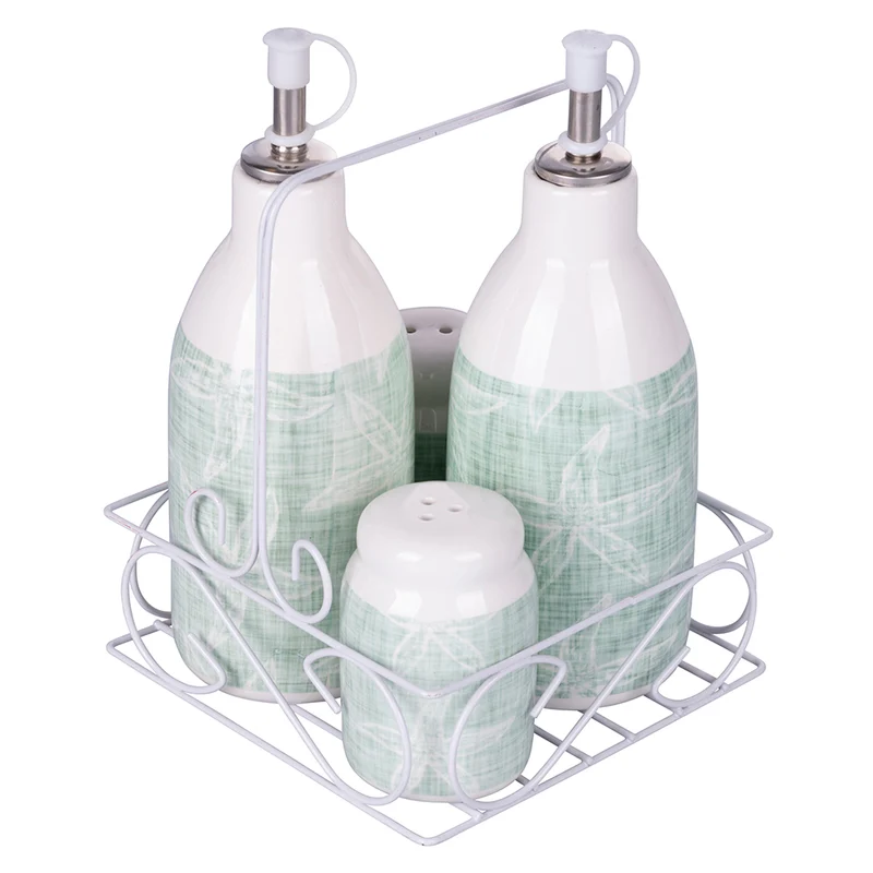 Menage Set Olio Aceto Sale e Pepe in Hard Dolomite VdE Tivoli 1996 Cozumel