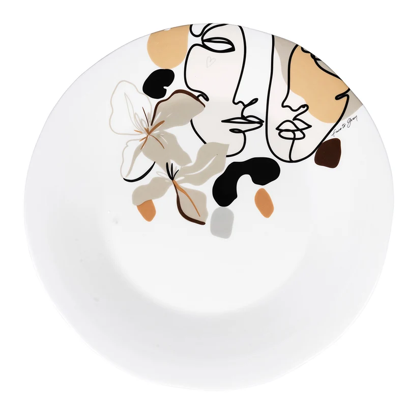 Piatto da Portata Ø35 cm in Ceramica VdE Tivoli 1996 Face to grey