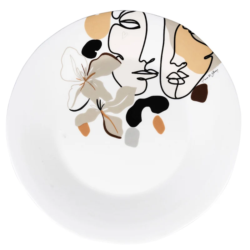 Piatto da Portata Ø35 cm in Ceramica VdE Tivoli 1996 Face to grey
