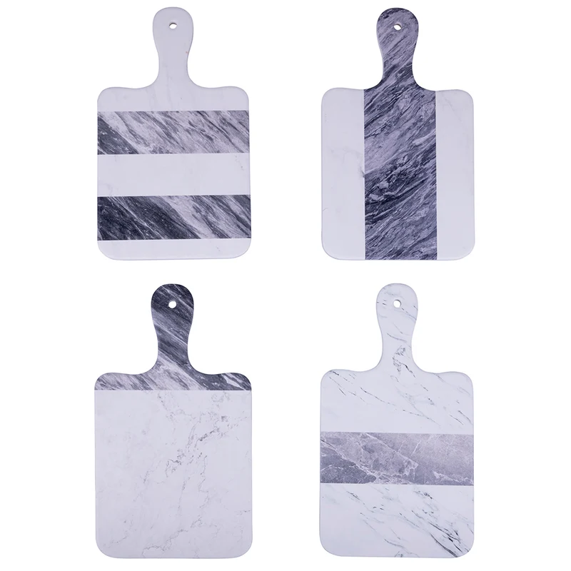 Set 4 Taglieri 25,5x15 cm in Ceramica VdE Tivoli 1996 Marmo