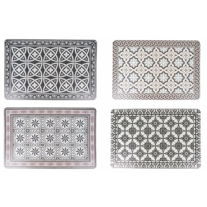 Set 4 Tovagliette 45x30 cm in PVC VdE Tivoli 1996 Geometric
