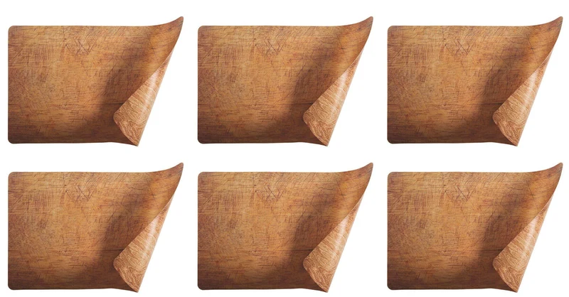 Set 6 Tovagliette Double Face 45x30x0,5 cm in Plastica VdE Tivoli 1996 Wood Acacia