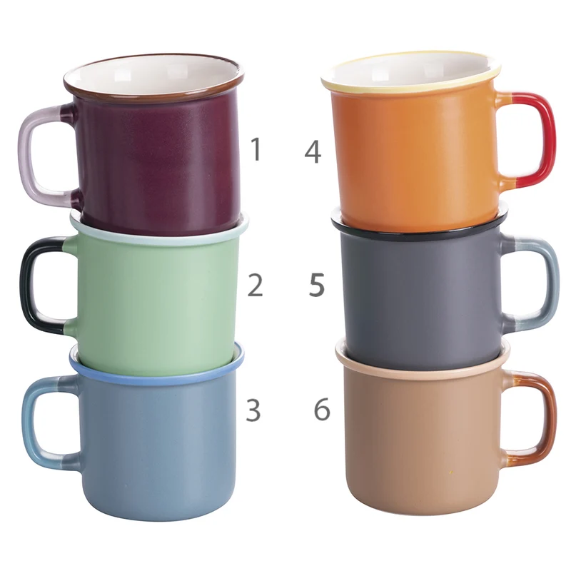 Set 6 Tazze Ø9x12x8,2 cm in New Bone China VdE Tivoli 1996 Shades