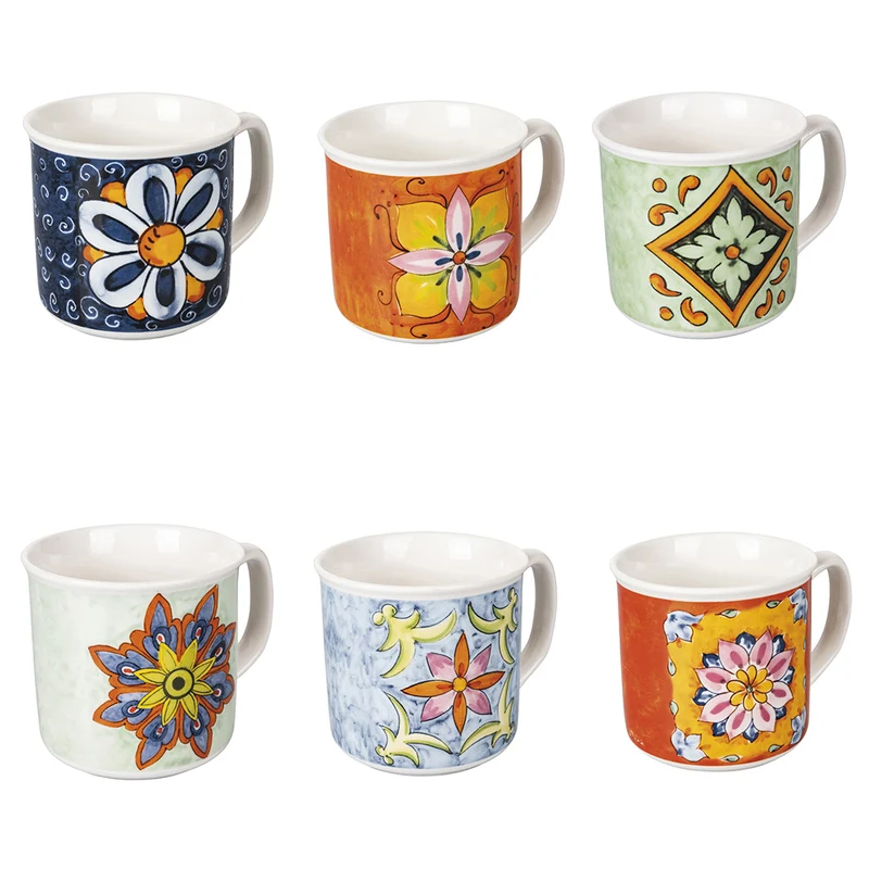 Set 6 Tazze Ø9,2x8,7 cm in Bone China VdE Tivoli 1996 Infinito