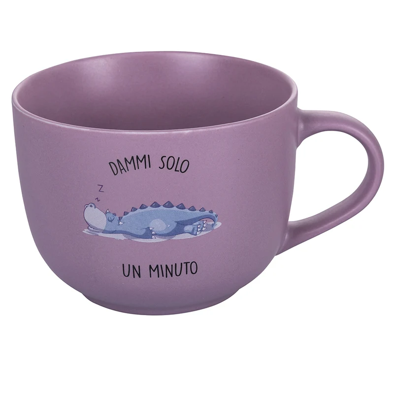 Tazza Ø11,5x9 cm in New Bone China VdE Tivoli 1996 Lazy "dammi solo un minuto"