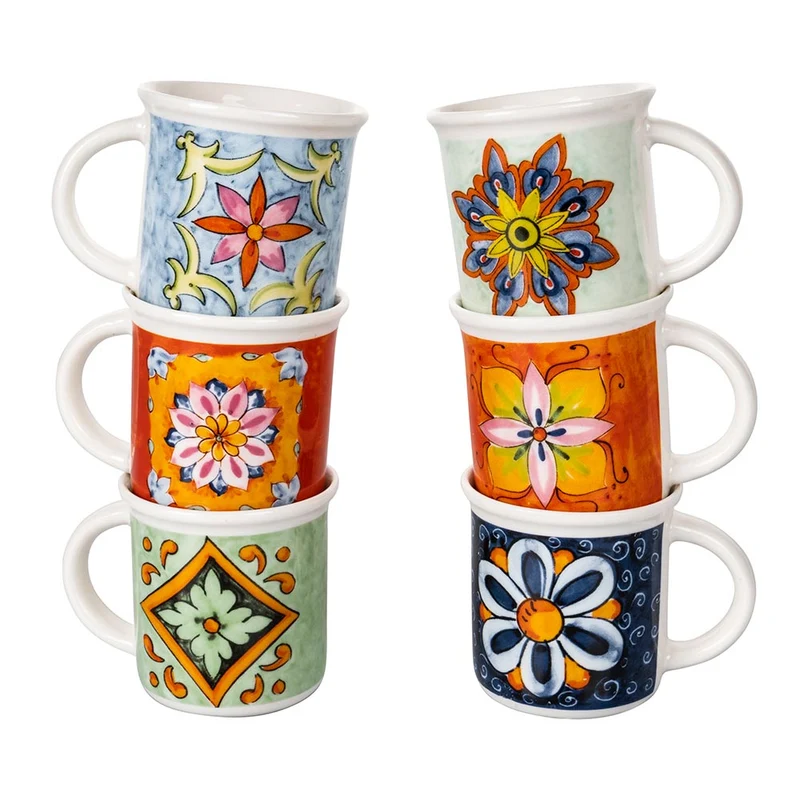 Set 6 Tazzine da Caffè Ø6,5x6,3 cm in Bone China VdE Tivoli 1996 Infinito