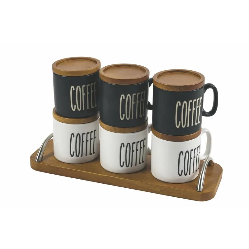 Set 6 Tazzine da Caffè con Stand Ø6x6 cm in Gres VdE Tivoli 1996 Urban Kitchen