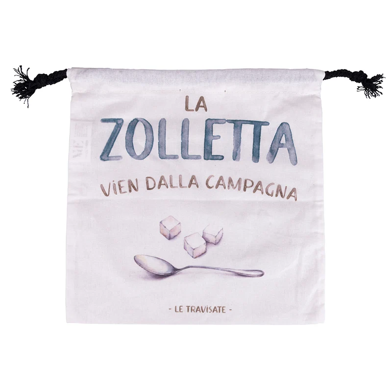Sacchetto Zucchero 25x25 cm in Cotone VdE Tivoli 1996 Le Travisate Bianco