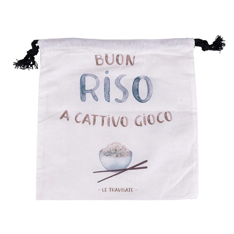 Sacchetto Riso 25x25 cm in Cotone VdE Tivoli 1996 Le Travisate Bianco