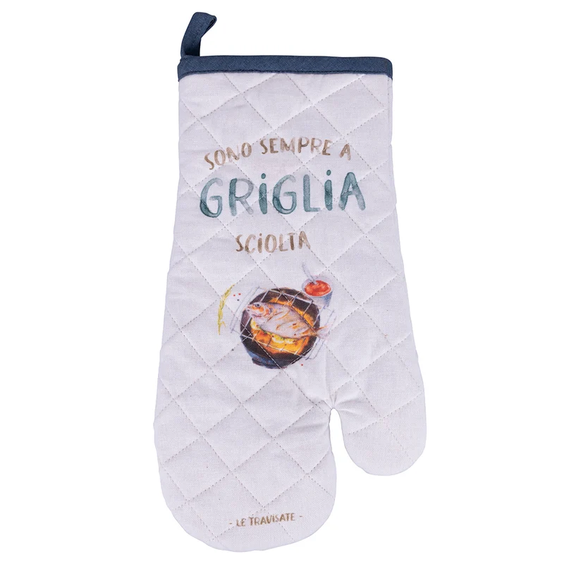 Guanto Cucina Griglia Griglia in Cotone VdE Tivoli 1996 Le Travisate Bianco