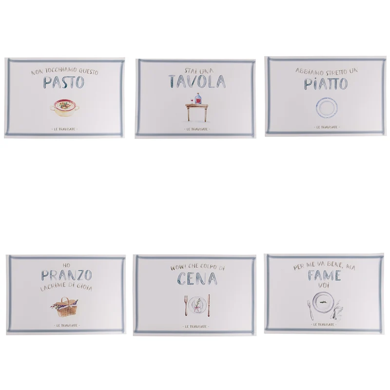 Set 6 Tovagliette 45x30 cm in Eva VdE Tivoli 1996 Le Travisate Bianco
