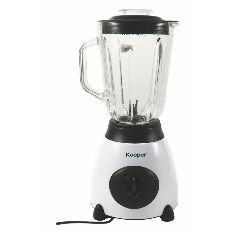 Frullatore Elettrico 1,5 Litri 2 Velocità 500W Kooper Bianco