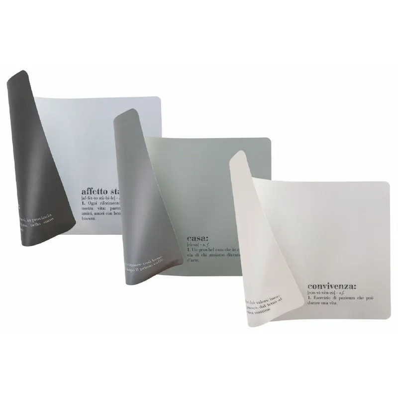 Set 6 Tovagliette Double Face 45x30x0,5 cm in PVC VdE Tivoli 1996