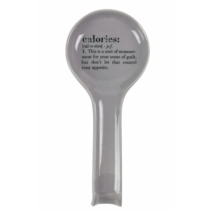 Poggiamestolo "Calories" 27,8x12,4x3,5 cm in Ceramica VdE Tivoli 1996 Grigio